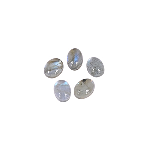 Labradorite naturelle et améthyste verte 7,1 carats (poids des 5 pièces) 8x6mm forme ovale pierre précieuse certifiée en vrac pour la fabrication de bijoux - Product Image 1