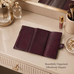 Premium Genuine Full Grain Leather Elegant <b>Long</b> <b>Wallet</b> for Women Vintage Bifold Clutch <b>Wallet</b> Large Capacity Travel Organizer - Product Image 4