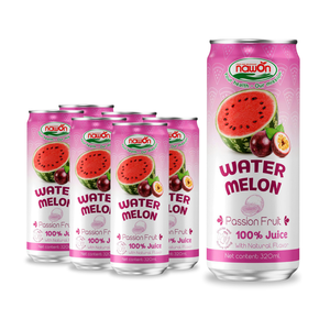 Jus de pastèque 100% pur avec fruits de la passion, boisson saine, fabricant de jus de fruits OEM, marque privée, échantillon gratuit, faible MOQ - Product Image 1