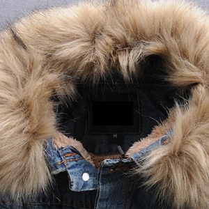 Veste en jean en fourrure de style coréen 2021, veste d'hiver slim pour homme, coupe-vent respirante, 100% coton, mode extérieure - Product Image 3