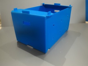 Bac de rangement en plastique ondulé bleu PP, boîte en plastique creux, conteneur en plastique réutilisable, boîte d'emballage en plastique ondulé PP - Product Image 1
