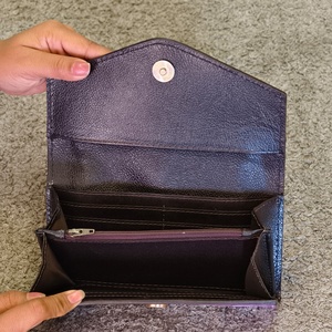 Venus Leather Were Designer Luxury Hand Tooled Carving Cowhide Wristlet Clutch <b>Wallet</b> <b>RFID</b> Protection Large Capacity Button - Product Image 4