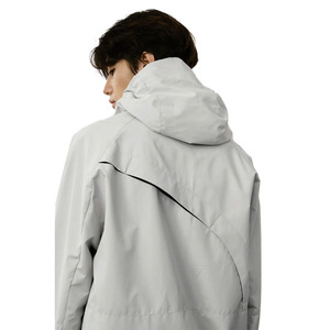 Premium Nylon Hooded <b>Racer</b> Windbreaker Unisex Waterproof Outdoor Shell Zip Patchwork Custom Techwear OEM Men's Nylon <b>Jackets</b> USA - Product Image 4
