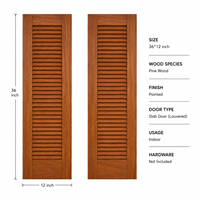 Volets en bois massif élégants de qualité supérieure pour l'architecture et les espaces de garde-robe intérieurs volets fonctionnels durables de taille personnalisée
