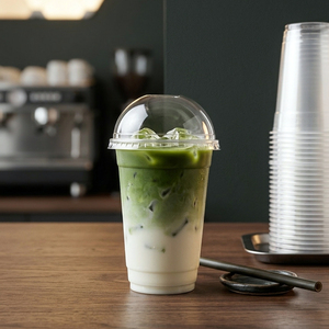 Clear PET <b>Cup</b> Cold 12oz 16oz 20oz 24oz 32oz Drink Smoothie <b>Plastic</b> <b>Cup</b> with Lid - Product Image 1