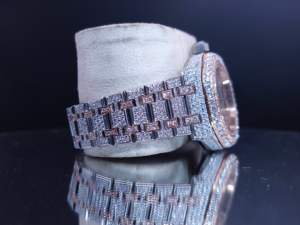 Reloj VVS Moissanite con Cristales que Pasan el Test de Diamantes, Reloj de Cuarzo Analógico de 5MM, Acero Inoxidable, Estilo Hip Hop de Lujo para Hombre - Product Image 3