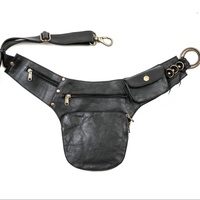 Sac banane tendance en cuir véritable à 100 %, style vintage, motif lettres, fermeture éclair, imperméable, en promotion à prix abordable