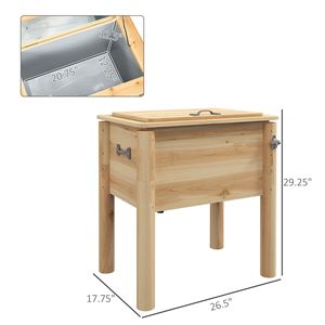 Frigorifero portatile in legno da 54 litri con apribottiglie per feste in giardino, terrazza e bordo piscina - Product Image 3