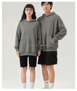 Sudaderas de Invierno Delgadas de 380 g/m² para Hombre en Existencia, Diseño sin Cordones, Alta Calidad, Hombros Caídos, Bordadas, Lisas, Unisex - Product Image 2