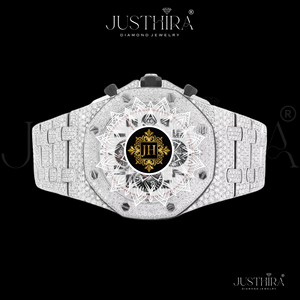 Most Popular Diamond Bezel Stainless Steel Premium Moissanite Diamond Quartz <b>Watch</b> For Mens Party Wedign Event Wear Wrist <b>Watch</b> - Product Image 2