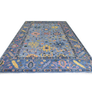 Tapis Oushak moderne de qualité supérieure, en laine de Nouvelle-Zélande, noué à la main, antidérapant, rectangulaire, grand espace, décoration de sol, maison - Product Image 1