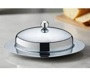Beurrier en acier inoxydable avec couvercle pour la présentation et le service à table - Product Image 1