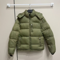 Parka d'hiver rembourrée en coton avec fermeture éclair, logo personnalisé, pour l'extérieur, haute qualité, avec capuche, vente en gros