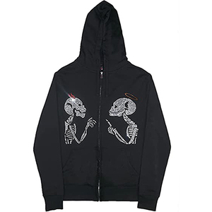 Manufacturer Full Sleeve Men Rhinestone <b>Hoodie</b> Oversized Fit Streetwear <b>soft</b> material Affordable Price Men Rhinestone <b>Hoodie</b> - Product Image 2