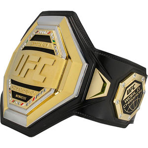 Cinturón de Campeonato UFC Ultimate Fighting Championship Remake Legacy, de Cuero de 2MM, Doble Placa, Suave, Cintura Alta, Unisex para Adultos - Product Image 3