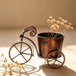 Macetero Metálico Galvanizado para Flores, Ideal para Jardín, Esquina, Entrada, Balcón y Patio, Diseño de la India - Product Image 1