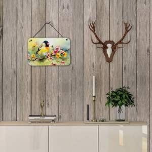 Jilguero de pared para puerta, impresiones colgantes, letrero de Metal de aluminio para cocina, barra de pared, placa de baño, decoración Multicolor para el hogar, 8HX12W - Product Image 4