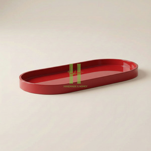 Plateau en laque artisanal du Vietnam avec de magnifiques détails artisanaux pour le café, les pâtisseries ou les bijoux, à prix d'usine - Product Image 6