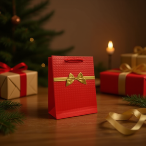 Borsa Regalo Ilan 30x42x12 Cm Taglia L con Fiocco Dorato per Regali - Product Image 3