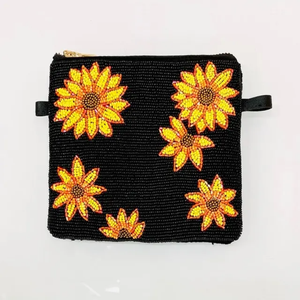 Pochettes à Monnaie Brodées de Perles Artisanales à Motifs Complexes, Personnalisables, avec Fermeture Éclair Perlée, Style Floral Tendance – Vente en Gros - Product Image 4