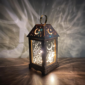 Linternas LED Clásicas Ecológicas para Ramadán 2025, Lámparas de Viento, Adornos de Madera para Eid Mubarak, Decoración para el Hogar, para Navidad Musulmana - Product Image 2
