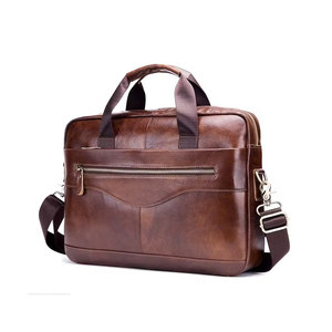 Premium Vintage Genuine Brown Leather Laptop <b>Briefcase</b> Messenger Bag for Men with Adjustable Shoulder Strap - Product Image 5