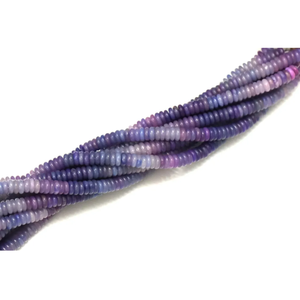 Cuentas de ópalo morado en forma de rondel plano, cuentas de ópalo Heishi de 5-6 mm en color lavanda púrpura, para la elaboración de joyería y manualidades. - Product Image 5