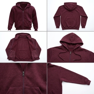 Sweat-shirt à capuche personnalisé avec fermeture éclair, fabricant de vêtements OEM ODM - Product Image 5