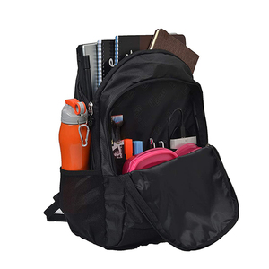 Mochilas Escolares Negras para Niños, Tejidas, con Correas Ajustables, Gran Capacidad, para Portátiles de 18*12.5 Pulgadas - Product Image 2