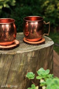 Copper cocktail mug collection moonflower meadow beverage <b>cups</b> <b>reusable</b> premium drink serving durable mugs finish - Product Image 3