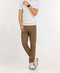 Suéter de punto rasgado sin mangas con logo personalizado, 100% acrílico, estilo urbano, para hombre, cuello redondo. - Product Image 4