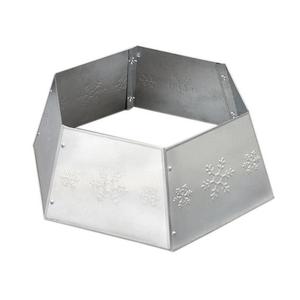 Bold Blossom Metal Christmas <b>Tree</b> Skirt Eco-Friendly Tabletop Base 27x10 Inch Premium Quality Latest Design <b>Indoor</b> Use - Product Image 1
