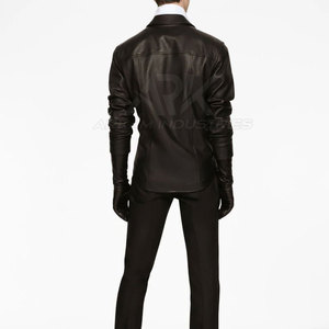 Camisa de Cuero Estilo Vaquero, Ajuste Cómodo, Cuero Suave de Primera Calidad, Sensación Ligera, Estilo para Uso Diario - Product Image 6