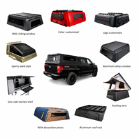 Aluminum Pickup Hardtop Truck Bed Topper Cap Camper Hard Top Canopy for Silverado RAM Ford Range F150 F250 Tacoma Camper Shell