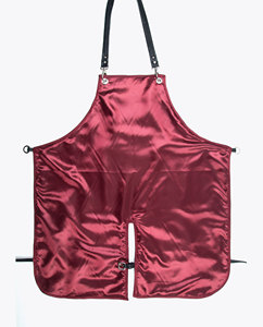 ผ้าคลุมตัดผมหนังแท้พร้อมกระเป๋าหลายช่องและห่วงโลหะ ดีไซน์ทนทาน - Product Image 2