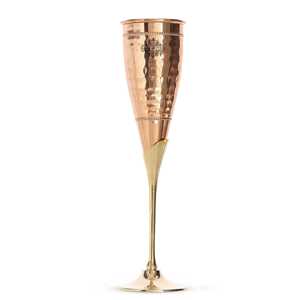 Ensemble de flûtes à champagne en cuivre martelé, finition dorée élégante, verrerie pour mariage, fête, bar, hôtel, dîner et célébrations - Product Image 2