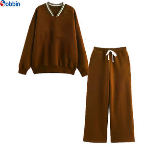 Survêtement de sport pour femme de haute qualité, écologique, en polaire de luxe, style hip-hop, couleur personnalisée, élégant, avec cordon de serrage, design 2-en-1, couleur unie - Product Image 5