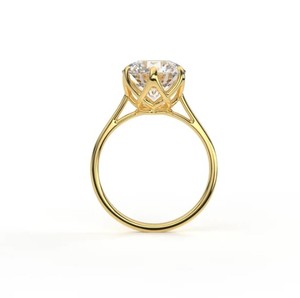 แหวนมอยซาไนต์เงินแท้ 925 ทอง 14k ทองเหลือง หรูหรา สง่างาม ประกายระยิบระยับ ของขวัญเครื่องประดับสำหรับงานหมั้น งานแต่งงาน และวันครบรอบ - Product Image 3