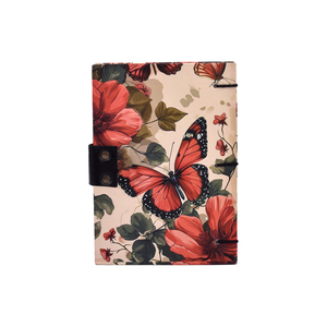 สมุดโน้ตกระดาษ A5 ลายผีเสื้อและดอกไม้ สมุดบันทึกแบบรักษ์โลก พร้อมตัวล็อคโลหะ ทำจากกระดาษรีไซเคิล ขายส่งจำนวนมาก - Product Image 2