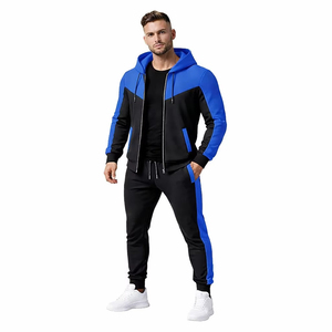 Men's Casual Running Jogging Tracksuit Modern Athletic Sportswear Set <b>Zip</b> <b>Up</b> Jacket Jogger Pants Set - Product Image 4