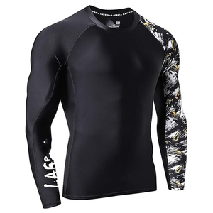 Camiseta de Compresión de Manga Larga Personalizada para Hombre, Camiseta Deportiva para Gimnasio, Protección contra Rozaduras, Secado Rápido, Ropa Deportiva para Correr, OEM - Product Image 3