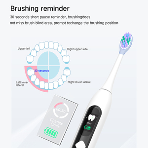 Brosse à dents électrique sonique au design moderne et élégant, finition métallique, étanche IPX7, emballage écologique, élimination efficace de la <span class=keywords><strong>plaque</strong></span> dentaire - Product Image 3