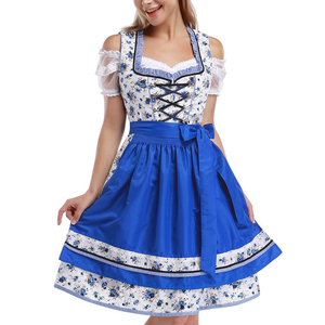 Vestido Dirndl Bávaro de Diseño Único al por Mayor, Elegante Vestido Tradicional de Oktoberfest para Mujer, Mini Vestido Dirndl con Blusa - Product Image 1