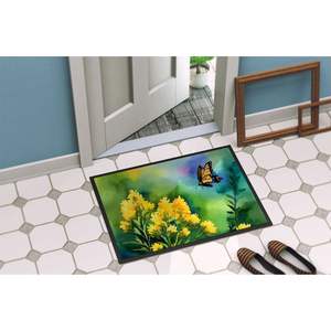 Kentucky Goldenrod Watercolor <b>Doormat</b> Non-Slip Indoor/Outdoor Entryway Rug Low Pile 24H X 36W Washable Front Door Mat - Product Image 4