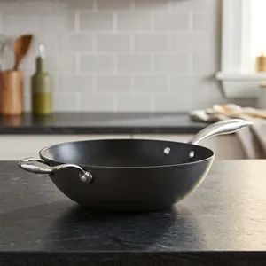 Modern <b>Cast</b> Iron Frypan 24 Cm Non Stick Nitrile Coating Cooking <b>Pan</b> for Stir Fry Grilling Sauteing and Everyday Kitchen Use - Product Image 4