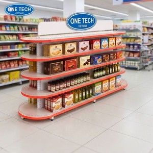 Customization Freestanding End Cap <b>Display</b> / End Gondola Light Duty Metal Vietnam <b>Display</b> Rack 3-5 Tiers Quick Installation - Product Image 2