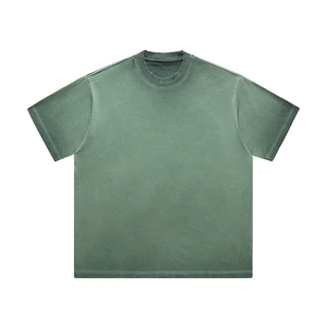 เสื้อยืดลำลองทรงเข้ารูปสำหรับผู้ชาย ผ้าโพลีเอสเตอร์ผสมคอตตอน คอทรงกลม แขนสั้น ล้างสีแบบ Stonewashed มีหลายขนาดให้เลือก - Product Image 3