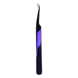 Pinzas Profesionales para Pestañas de Acero Inoxidable con Recubrimiento de Plasma Colorido, Antimagnéticas, Punta Suave para Extensiones de Volumen, Herramientas de Maquillaje - Product Image 1