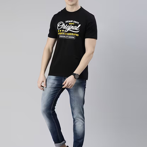 Hot Sale <b>Men's</b> Oversized Black Abstract Ink Print Black T-<b>Shirt</b> Comfortable Daily Casual Streetwear Short Sleeve T-<b>Shirt</b> for <b>Men</b> - Product Image 4