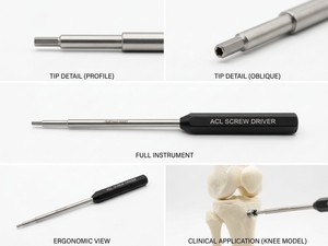 Destornillador para tornillos ACL de artroscopia, instrumento quirúrgico ortopédico manual Clase II para aplicación en rodilla, ARTHROMET HEALTH CARE, 5 años - Product Image 2